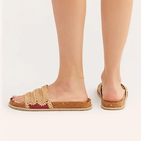 Boho Chic Free People Slide Sandals